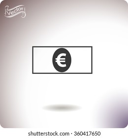 Euro sign money bank cash isolated