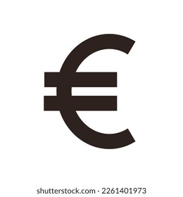 Euro sign. Money vector symbol isolated on white background.