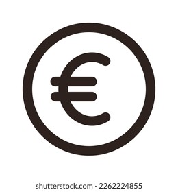 Euro sign. Money vector symbol isolated on white background