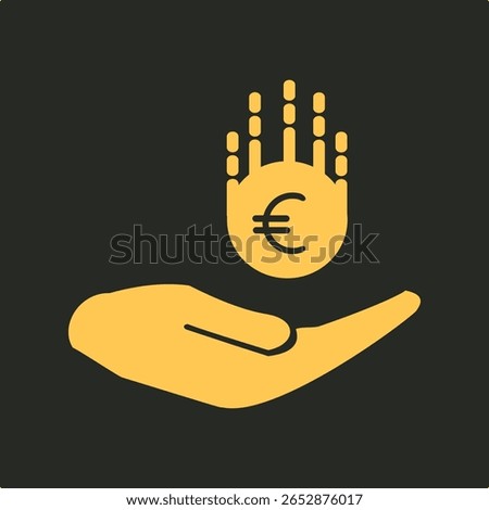 Euro Sign trendy applicable important vector Illustration design beautiful colorful background.eps