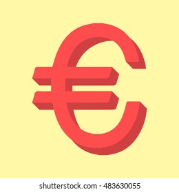 Euro sign, vector design