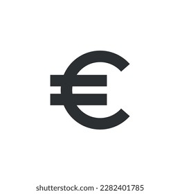 Icono de vector de signo del euro.