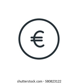 Euro sign vector icon