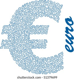Euro sign. Vector illustration.