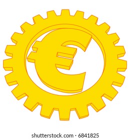 euro sign - vector illustration