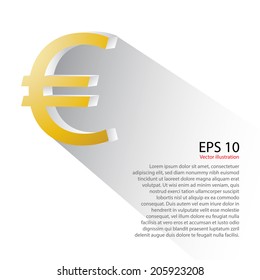 Euro Signs. Vector background. EPS 10.