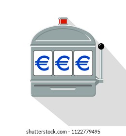 Euro slot machine icon vector illustration