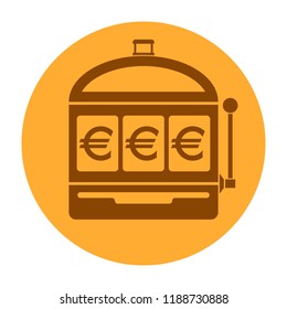 Euro slot machine icon vector illustration