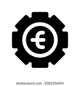 euro solid icon. vector icon for your website, mobile, presentation, and logo design.