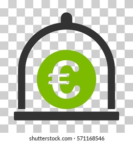 Euro Standard icon. Vector illustration style is flat iconic bicolor symbol, eco green and gray colors, transparent background. Designed for web and software interfaces.