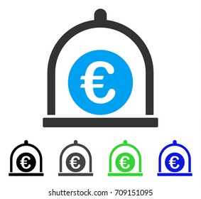 Euro Standard vector pictograph. Style is a flat graphic symbol in black, gray, blue, green color variants. Designed for web and mobile apps.