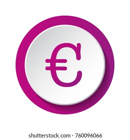 Euro symbol - 3d icon. Vector.

