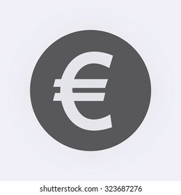 Euro Symbol In Circle . Vector Illustration