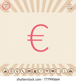 Euro symbol icon