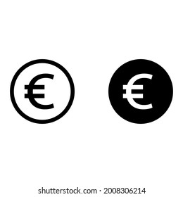 icono de símbolo del euro para aplicaciones y sitios web