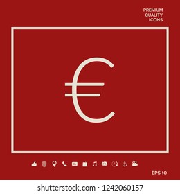Euro symbol icon. Graphic elements for your design