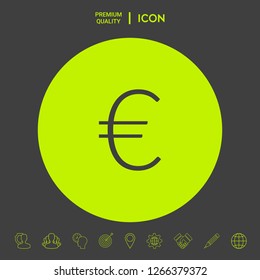 Euro symbol icon. Graphic elements for your design