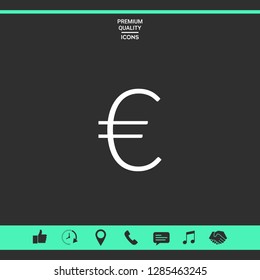 Euro symbol icon. Graphic elements for your design