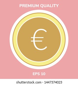 Euro symbol icon. Graphic elements for your design