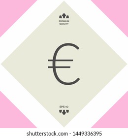 Euro symbol icon. Graphic elements for your design
