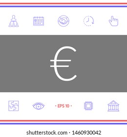 Euro symbol icon. Graphic elements for your design
