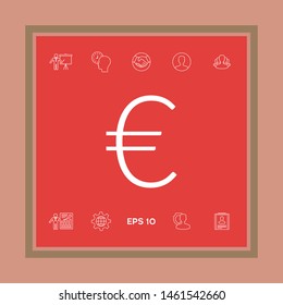 Euro symbol icon. Graphic elements for your design