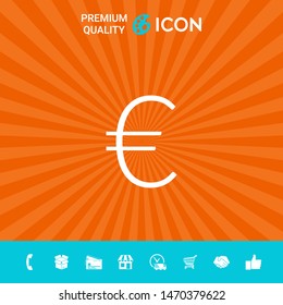 Euro symbol icon. Graphic elements for your design