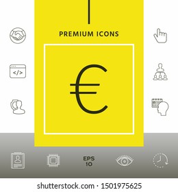 Euro symbol icon. Graphic elements for your design