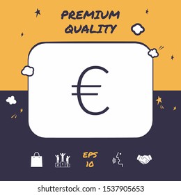 Euro symbol icon. Graphic elements for your design