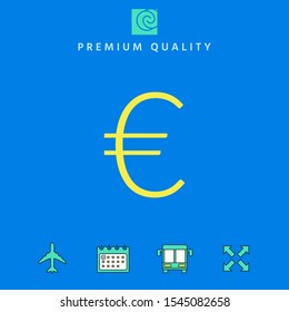 Euro symbol icon. Graphic elements for your design