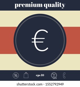 Euro symbol icon. Graphic elements for your design