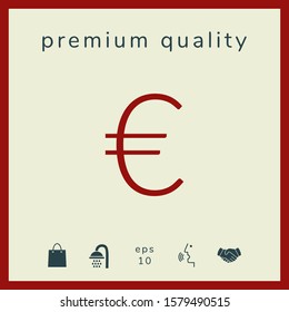 Euro symbol icon. Graphic elements for your design