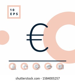Euro symbol icon. Graphic elements for your design