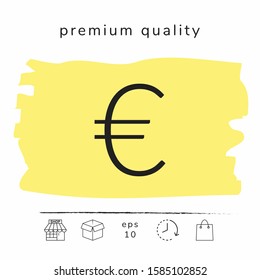 Euro symbol icon. Graphic elements for your design