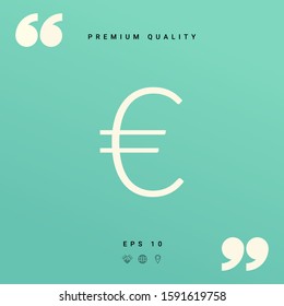 Euro symbol icon. Graphic elements for your design