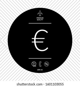 Euro symbol icon. Graphic elements for your design