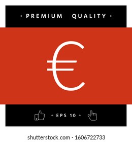 Euro symbol icon. Graphic elements for your design