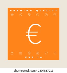 Euro symbol icon. Graphic elements for your design