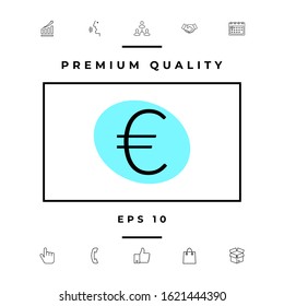 Euro symbol icon. Graphic elements for your design