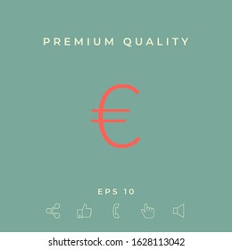 Euro symbol icon. Graphic elements for your design