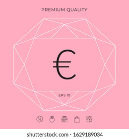 Euro symbol icon. Graphic elements for your design