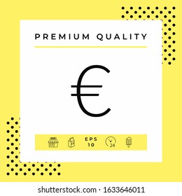Euro symbol icon. Graphic elements for your design