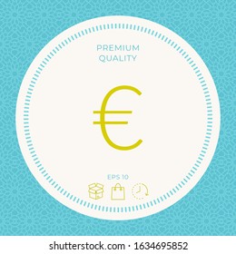 Euro symbol icon. Graphic elements for your design