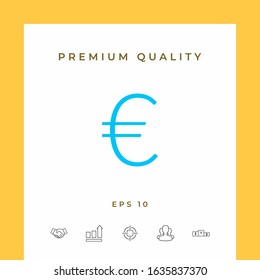 Euro symbol icon. Graphic elements for your design