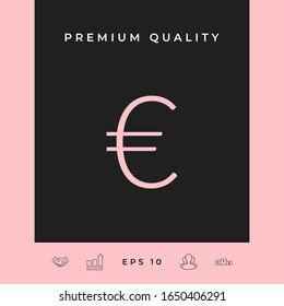 Euro symbol icon. Graphic elements for your design
