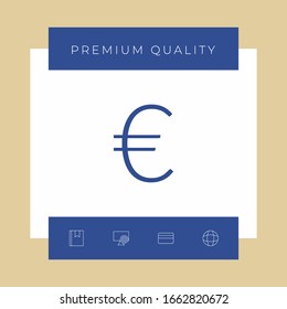 Icono de símbolo del euro. Elementos gráficos para el diseño