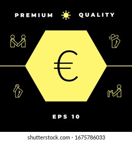 Euro symbol icon. Graphic elements for your design
