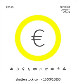 Icono de símbolo del euro. Elementos gráficos para su diseño