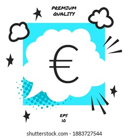 Icono de símbolo del euro. Elementos gráficos para su diseño