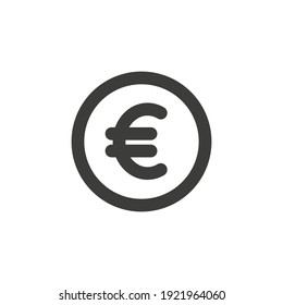 Euro symbol icon vector on white background svg